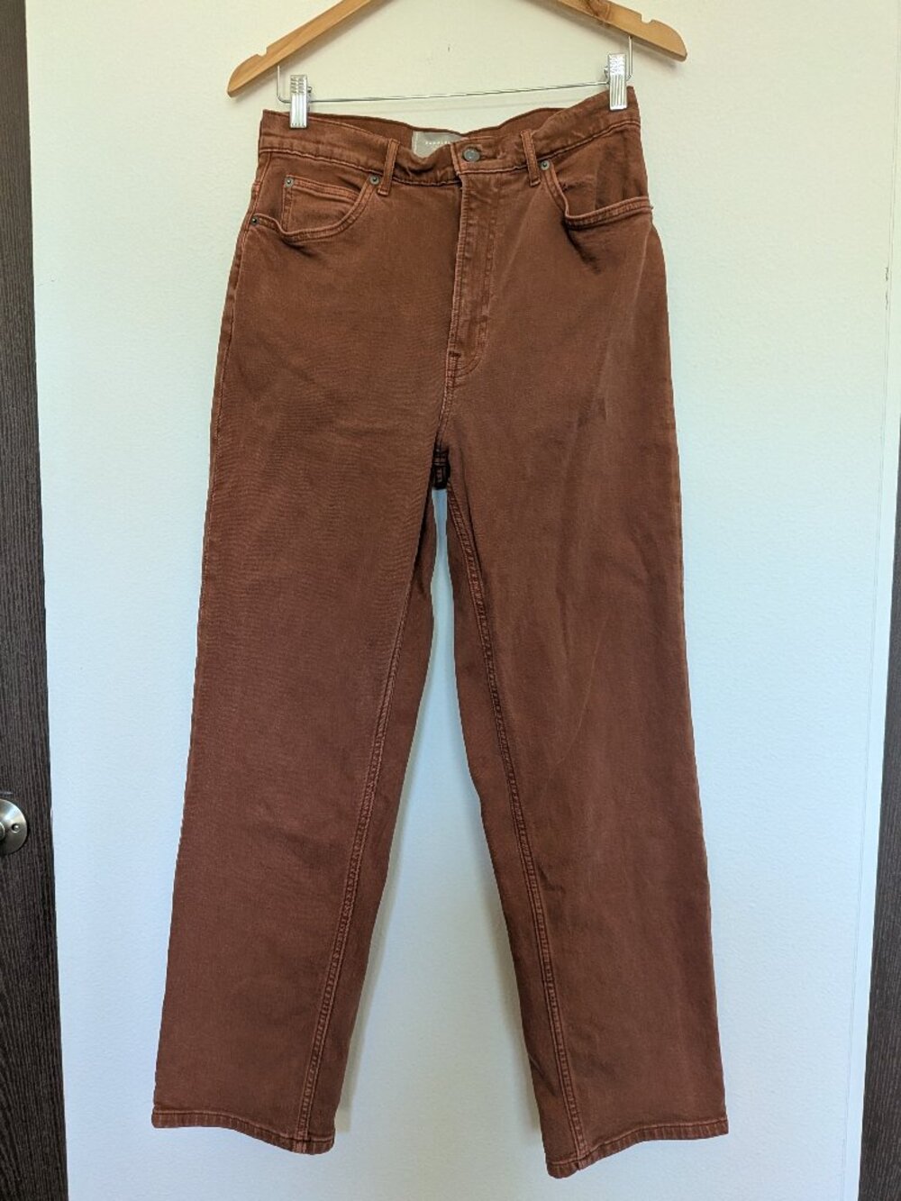 Everlane Way High Rise Jeans straight leg 29 Tall (29.5" Long) - Rich Earth